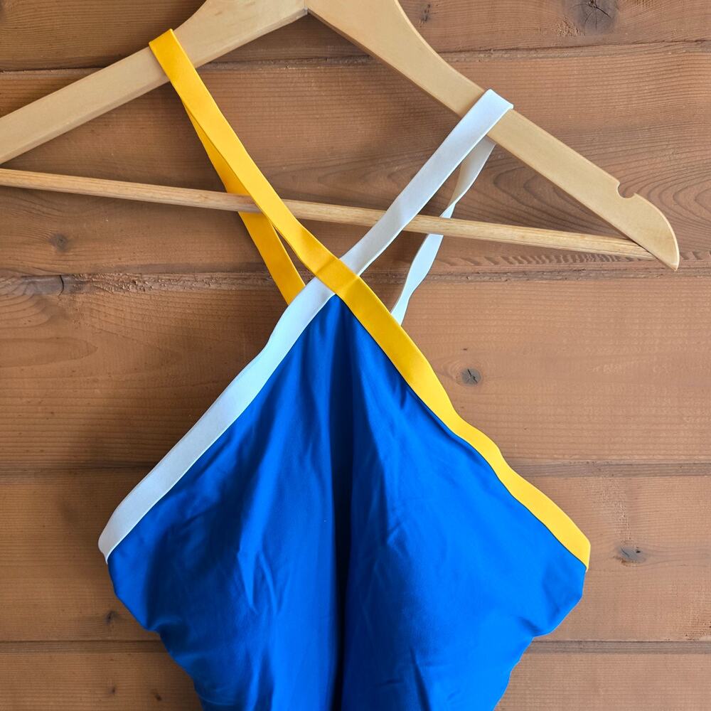 Summersalt Swimsuit Fused River One Piece Pacific Blue 12 Open Back Strappy - Picture 5 of 8